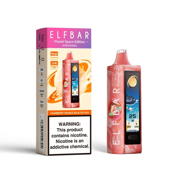 ELF BAR PLANET 25000 CRANBERRY ORANGE BAJA SPLASH 5% RECHARGEABLE