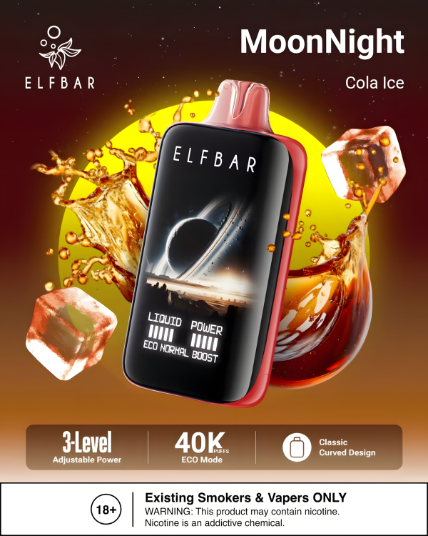 ELF BAR MOON NIGHT 40000 COLA ICE 5% RECHARGEABLE