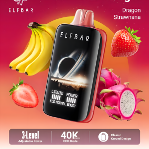 ELF BAR MOON NIGHT 40000 DRAGON STRAWNANA 5% RECHARGEABLE