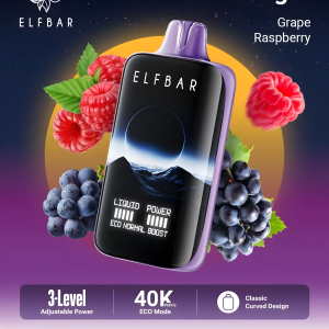 ELF BAR MOON NIGHT 40000 GRAPE RASPBERRY 5% RECHARGEABLE