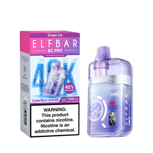 ELF BAR BC40000 PRO GRAPE ICE 5% RECHARGEABLE