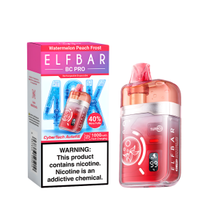 ELF BAR BC40000 PRO WATERMELON PEACH FROST 5% RECHARGEABLE